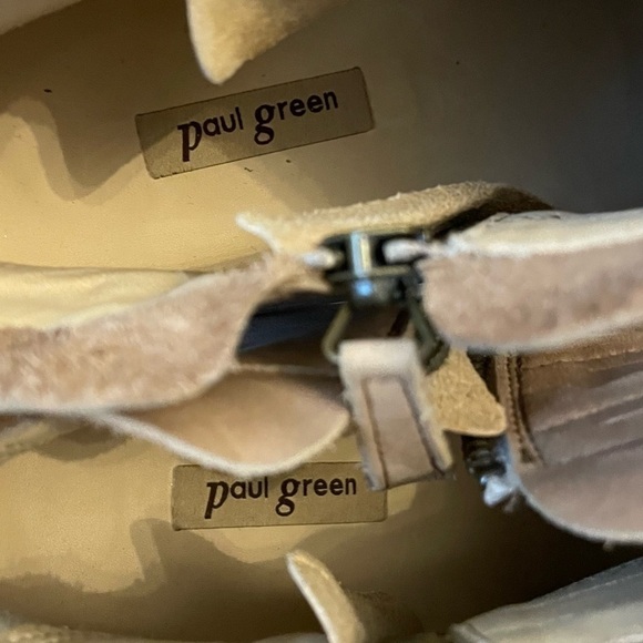 Paul Green Shasta Sliced Nubuck Leather Mid Heel Boots, Size 7.5 - Picture 6 of 8